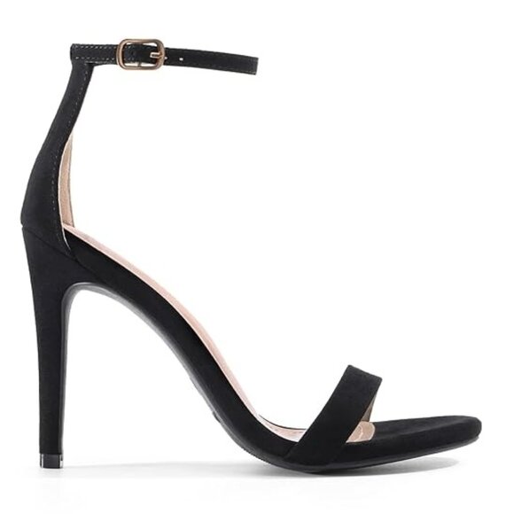 Dream Pairs High Heel Sandals Size 9 Black Open Toe Ankle Strap Women's - Picture 7 of 7